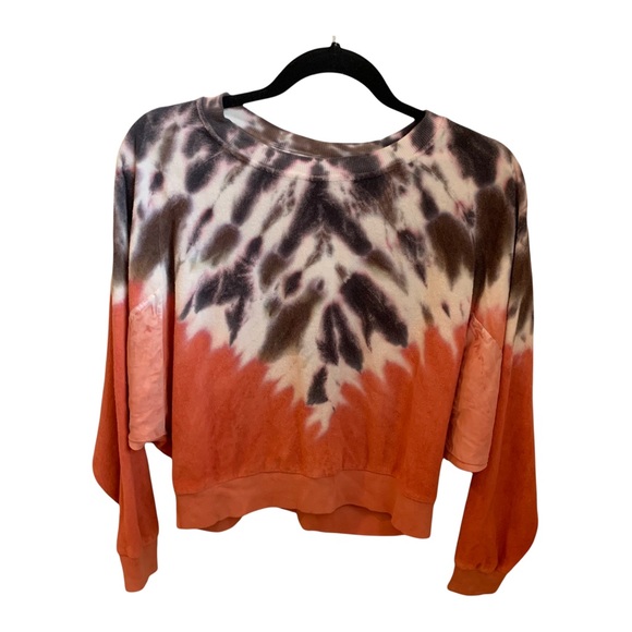 Young Fabulous & Broke Sweatshirt Boho Coral Purple Tie-Dye Crew Neck Women’s XS - Picture 3 of 14